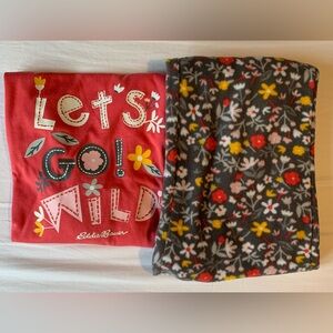 Eddie Bauer pajamas, size M, 10/12, fleece bottoms, great for fall / winter